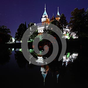 Bojnice castle in the night