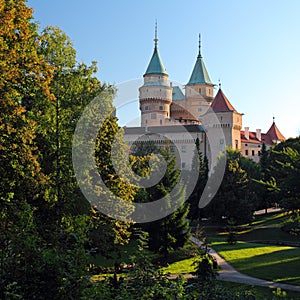 Bojnice castle and park