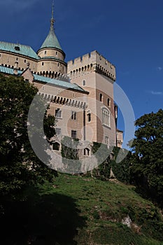 Bojnice castle view in Slovakia, 1