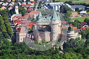 Bojnice castle from viewpoint Cajka