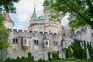 Bojnice medieval castle, UNESCO heritage in Slovakia. Romantic castle with gothic and Renaissance elements