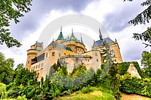 Bojnice medieval castle, UNESCO heritage, Slovakia. It is a Romantic castle with some original Gothic and Renaissance elements