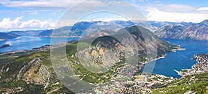 Boka Kotorska bay panorama photo