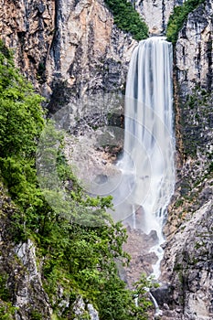 Boka waterfall in Bovec, Slovenia