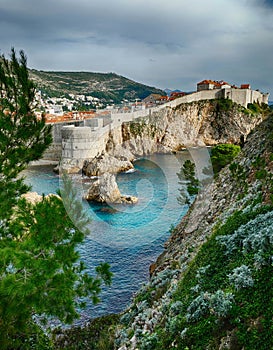 Bokar Fortress and medieval walls of  Dubrovnik