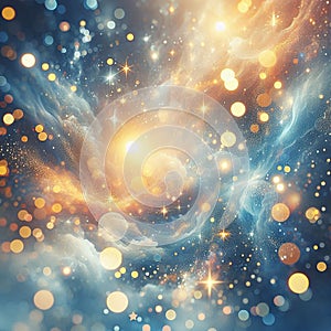 Bokeh background close-up, abstract circular background bokeh space background, Generative AI