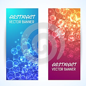 Bokeh banner background vector illustration