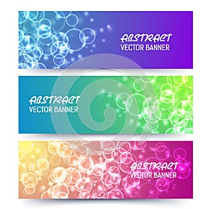 Bokeh banner background vector illustration