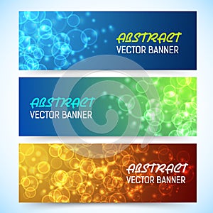 Bokeh banner background vector illustration