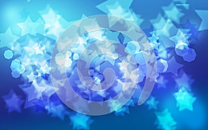 Bokeh blue star background