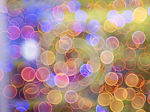 Bokeh blur at night for background of Christmaslight