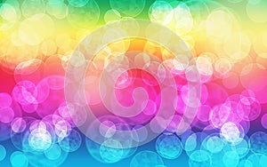 Bokeh bubble rainbow background