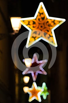 Bokeh of christmas lights