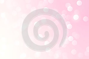 Bokeh circle shiny light and soft pink color, abstract background