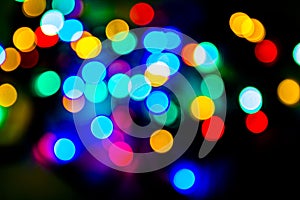 Bokeh of colored lights