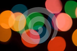 Bokeh of colorful party lights