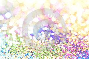 bokeh Colorfull Blurred abstract background for birthday, anniversary, wedding, new year eve or Christmas