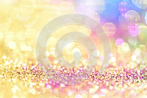 bokeh Colorfull Blurred abstract background for birthday, anniversary, wedding, new year eve or Christmas