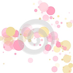 Bokeh confetti circles decoration holiday background.