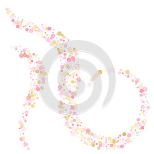 Bokeh confetti circles decoration holiday background.