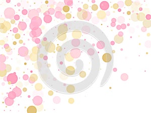 Bokeh confetti circles decoration holiday background.