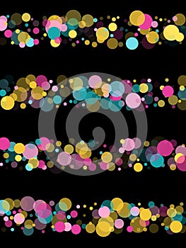 Bokeh confetti circles decoration holiday background