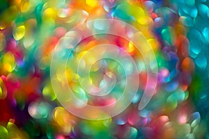 Bokeh effect glitter colorful blurred abstract background for birthday, anniversary, wedding, new year eve or Christmas