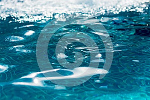 Bokeh light background in the pool.