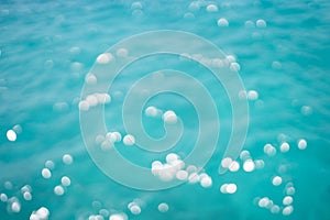 Bokeh light background in the pool