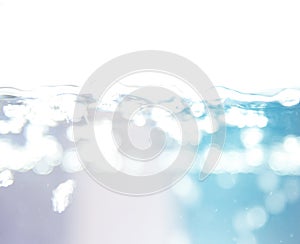 Bokeh light background in the pool