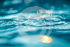 Bokeh light background in the pool.