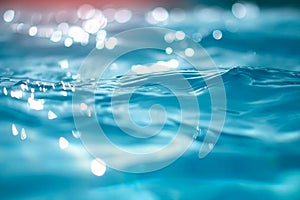 Bokeh light background in the pool.