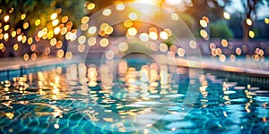 Bokeh Light Reflection in Pool