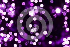 Bokeh lights background. Abstract purple background with soft blur bokeh light effect