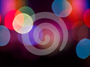 Bokeh lights colorful defocused for abstract background concept