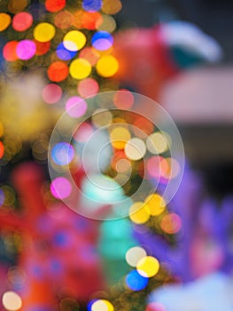 Bokeh from shooting table tennis lights colorful lighting, blue red green orange black white yellow color