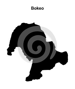 Bokeo outline map