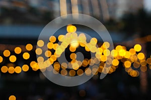 Bokkeh background in yellow lights