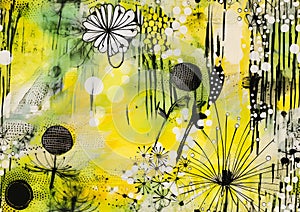 Bol Closeup Flowers Plants Yellow Background Glowing Dandelion S