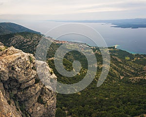 Bol and Zlatni Rat from Vidova Gora, Croatia