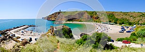 Bolata beach Bulgaria. Famous bay near Cape Kaliakra. Panoramic