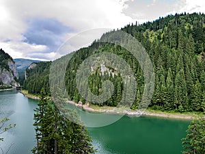 Bolboci lake from Bucegi