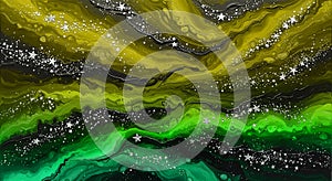 Abstract Orange Brush Strokes