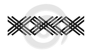 Bold Abstract Geometric Pattern, Interlocked Lines Design, vector design Generative AI