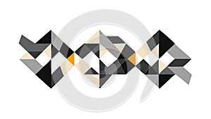 Bold Abstract Geometric Polygon Pattern with Sharp Angles, vector design Generative AI