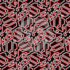 Bold abstract intricate high contrast pattern