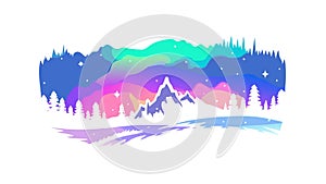 Bold Abstract Mountain Range with Sharp Peaks, vector design Generative AI