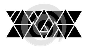 Bold Abstract Triangle Pattern, Modern Geometric Wallpaper, vector design Generative AI