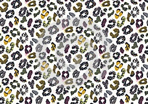 Bold abstracted leopard skin seamless pattern design. Jaguar, leopard, cheetah, panther animal print. Seamless camouflage