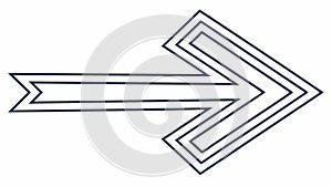 Bold arrow pointing right, symbolizing direction and progress, vector design Generative AI